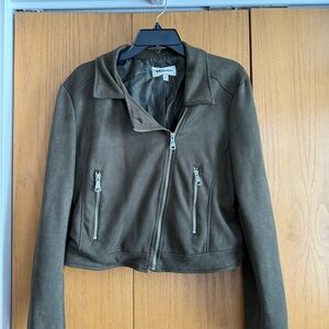 Vigoss Women's Olive Leather Jacket